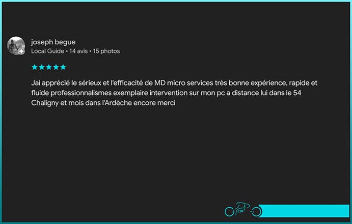 Avis client MD Micro Services par Joseph Begue